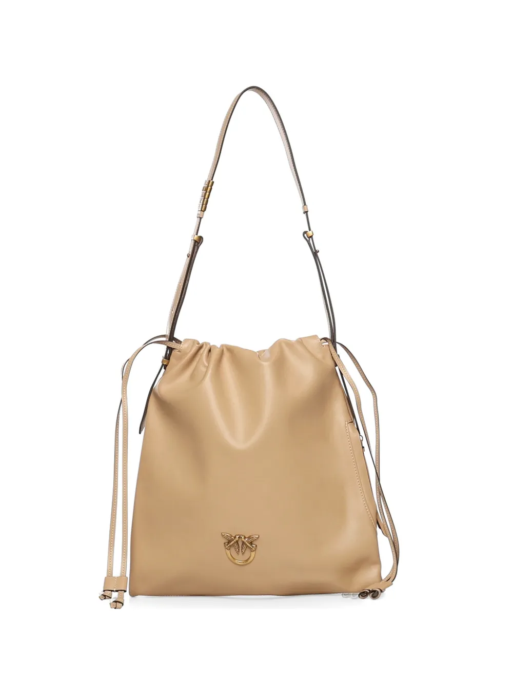 PINKO medium drawstring shoulder bag - Toni neutri
