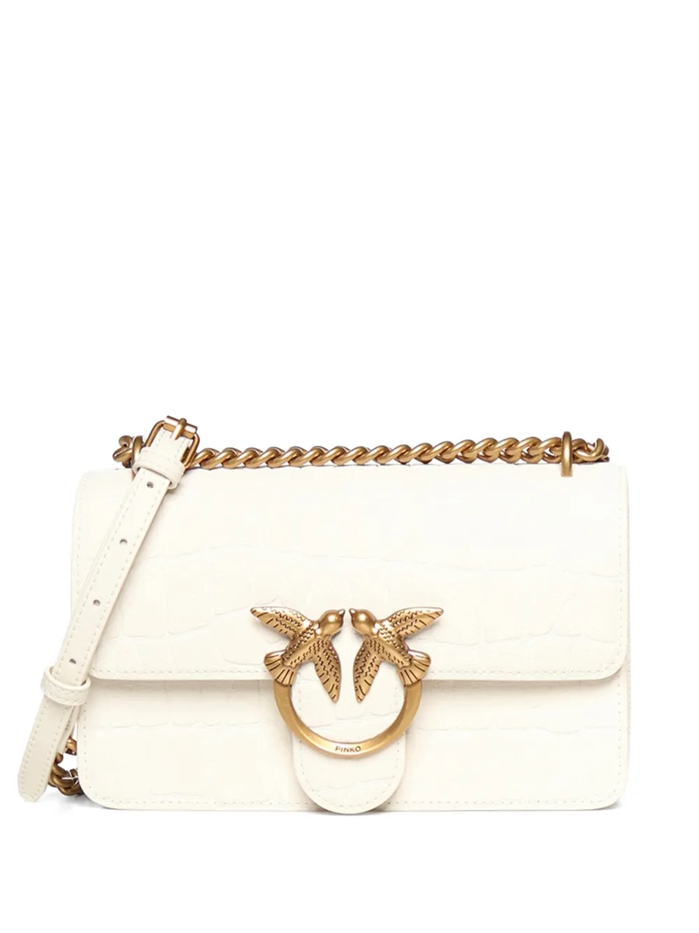 PINKO small croc-effect cross body bag - Weiß