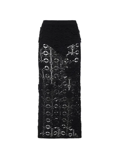PINKO crochet-effect maxi skirt