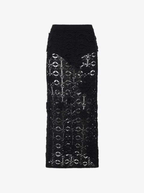 PINKO crochet-effect maxi skirt