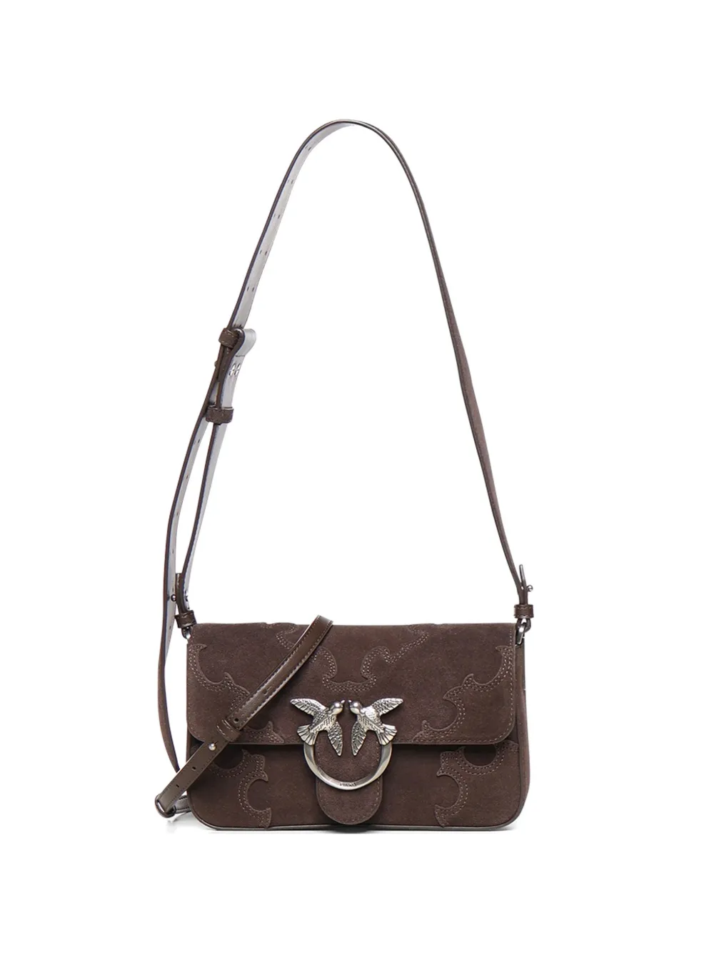 PINKO small suede shoulder bag - Marrone