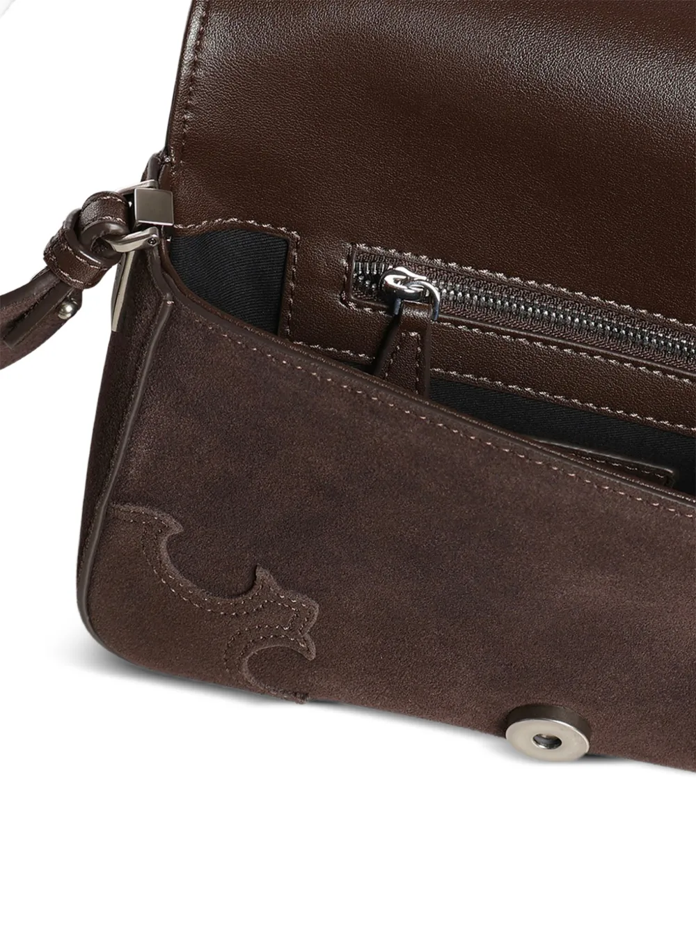 PINKO Love suède mini-schoudertas Bruin