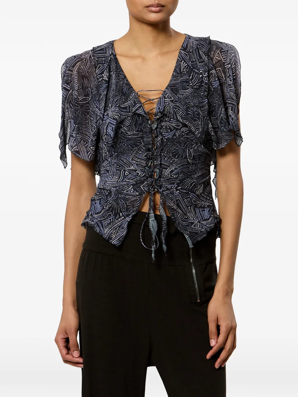 ISABEL MARANT Thanais blouse - Blu