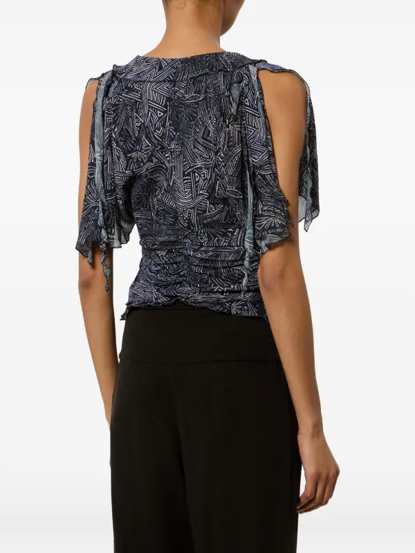 ISABEL MARANT Thanais ブラウス | ブルー | FARFETCH JP