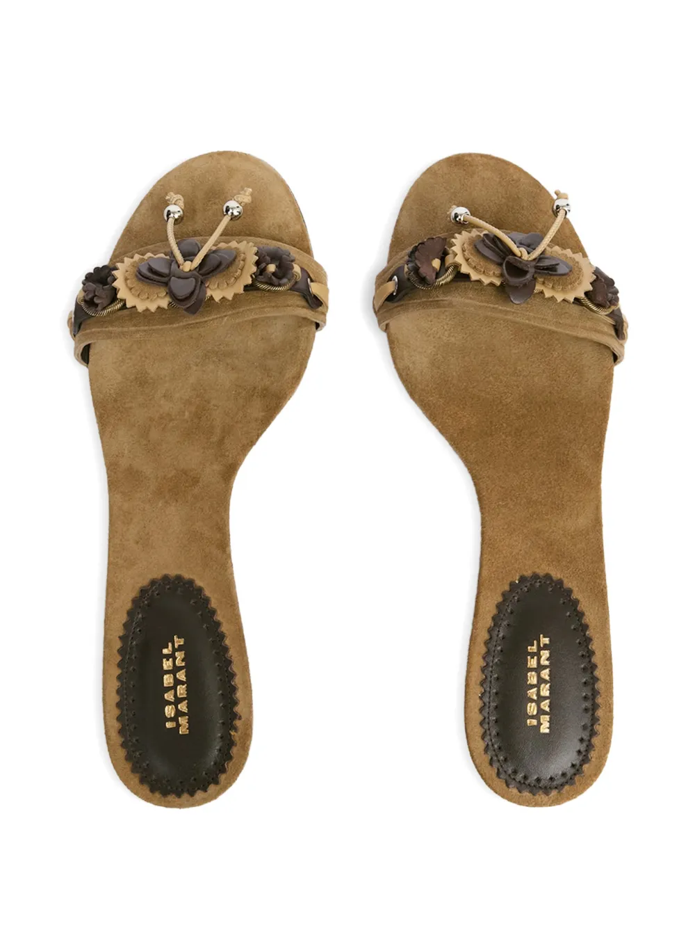ISABEL MARANT Iela sandalen met verfraaid bandje Bruin