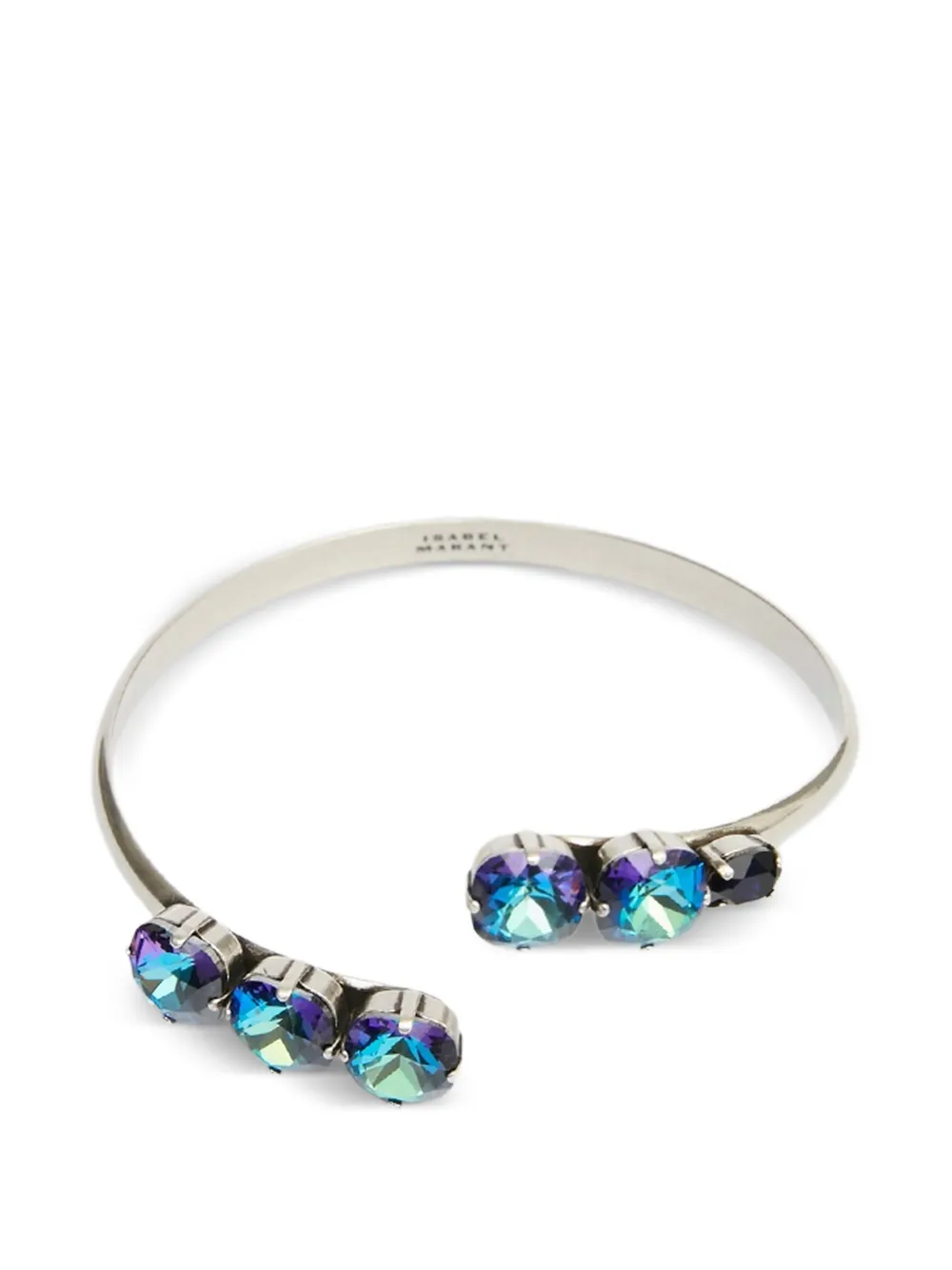 Isabel Marant Olga Cushion-cut Stone Bracelet In Silver