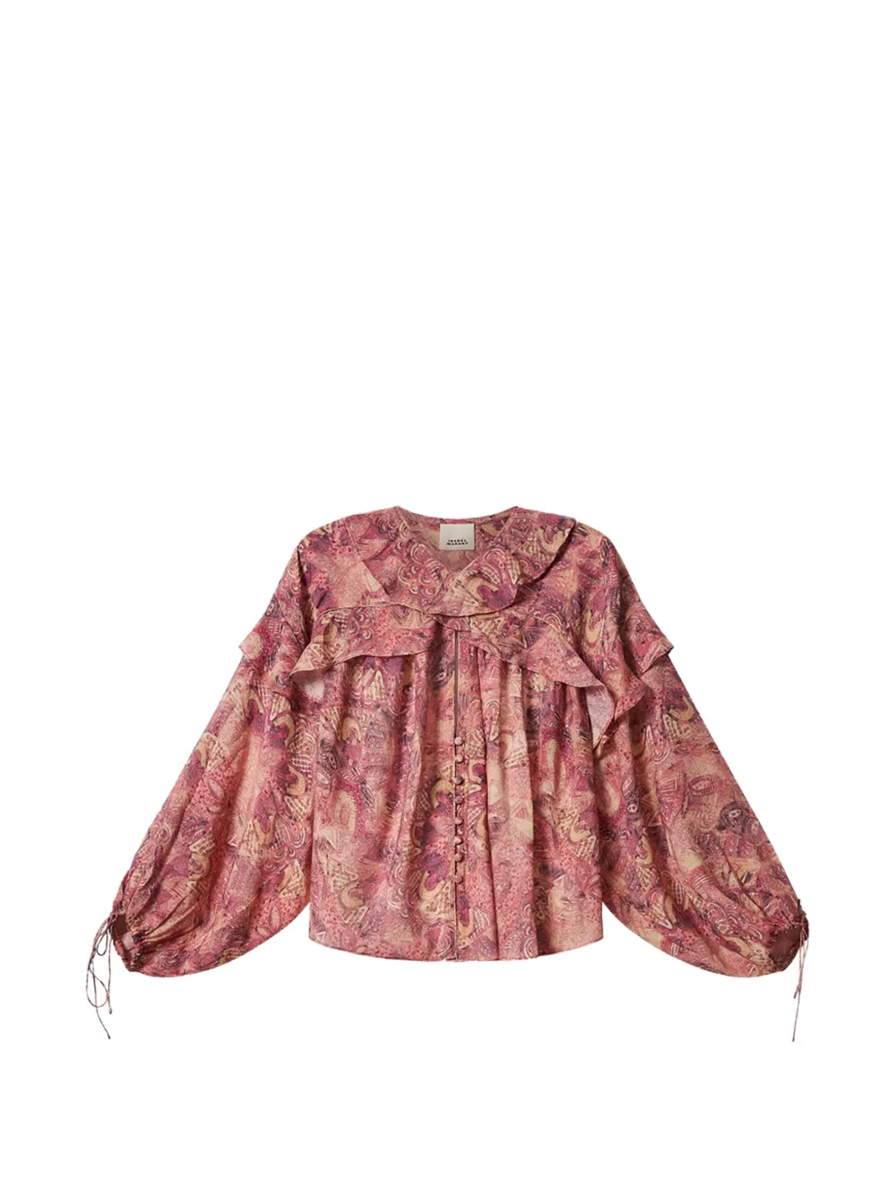 ISABEL MARANT Blusa Chalis con stampa - Rosa