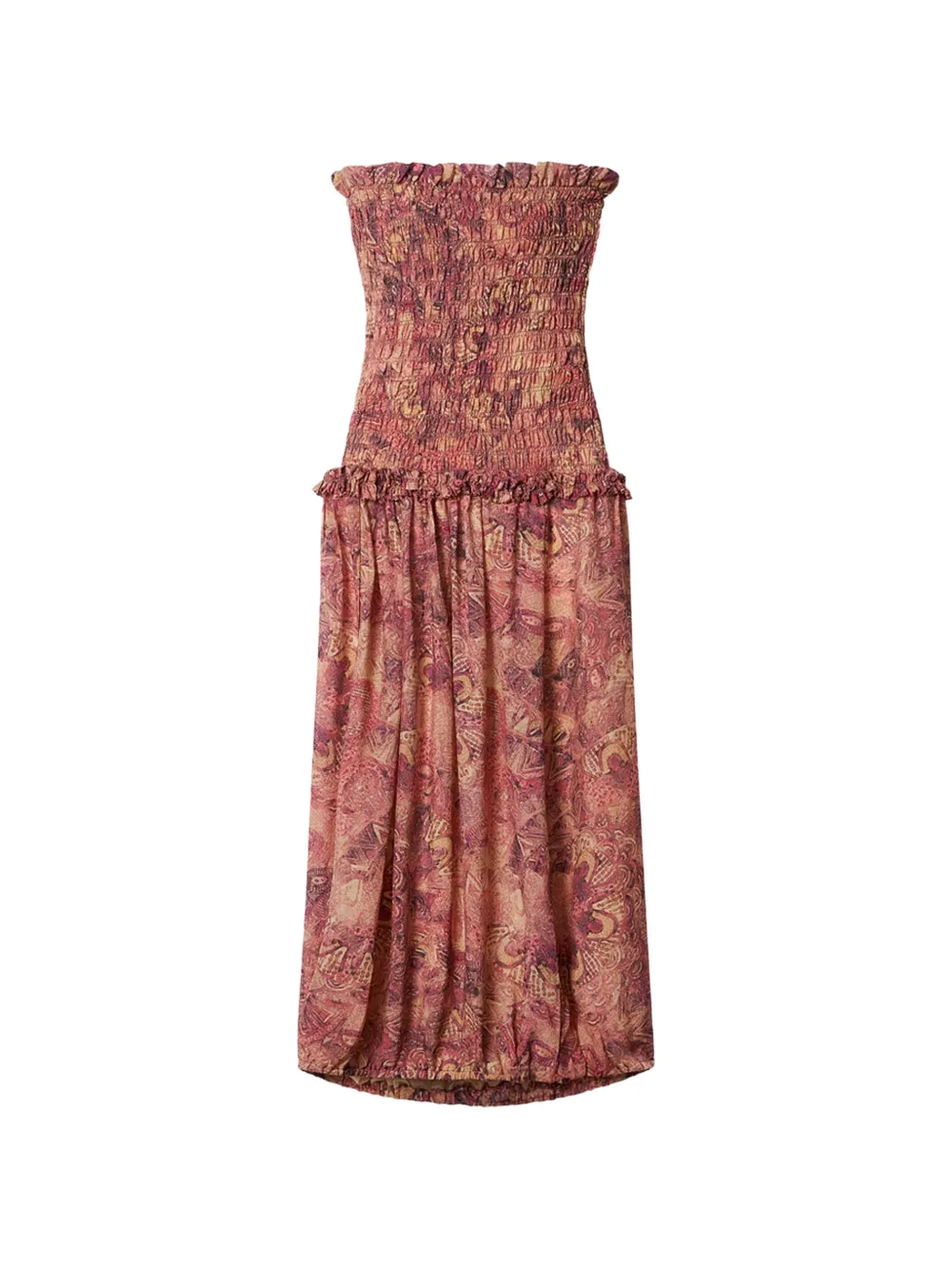 ISABEL MARANT Gesmoktes Cleane Kleid mit Mandala-Print - Rosa