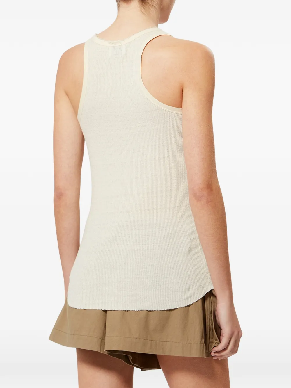 ISABEL MARANT Helma tanktop met knoopdetail Beige