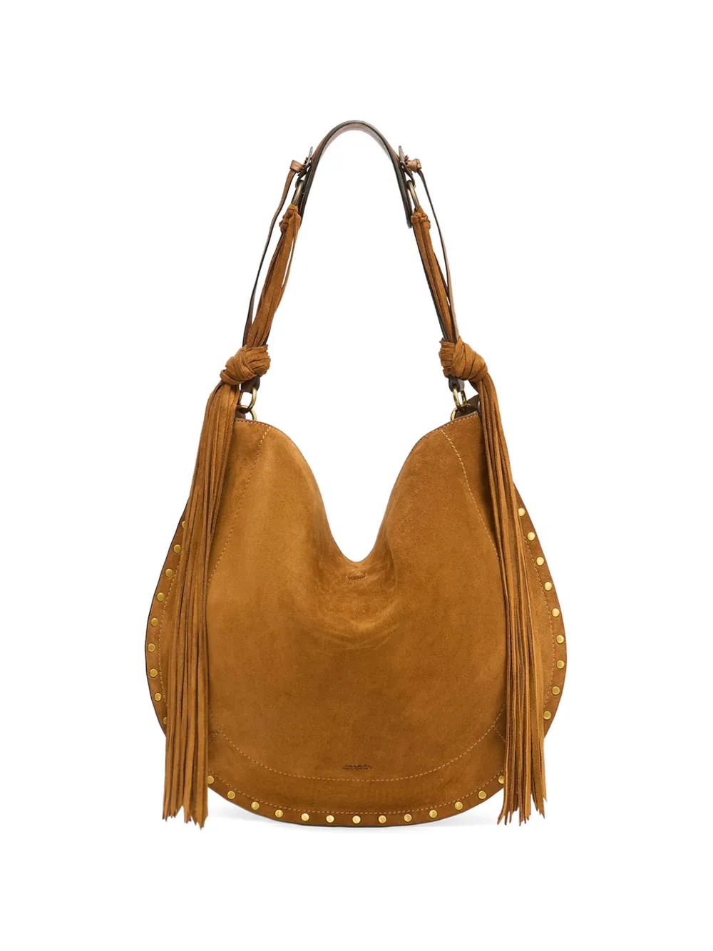 ISABEL MARANT Borsa a spalla Oskan con frange - Marrone