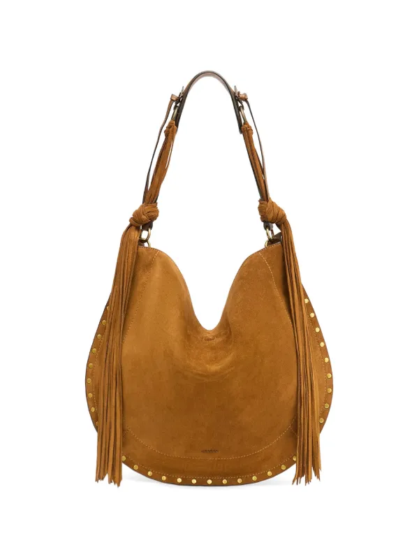 Isabel Marant Oskan Soft Bag Fringes in Brown