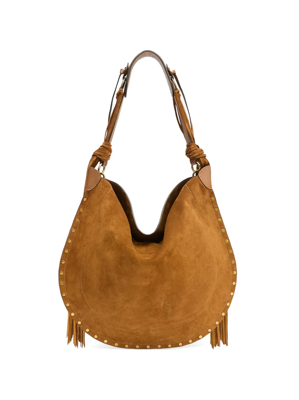 ISABEL MARANT Oskan Hobo schoudertas met franje Bruin