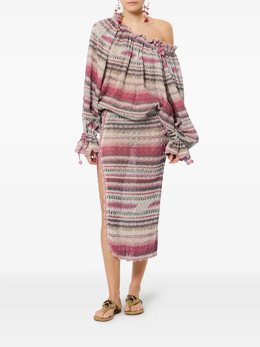  Isabel Marant Nalyna Striped Top - Pink 