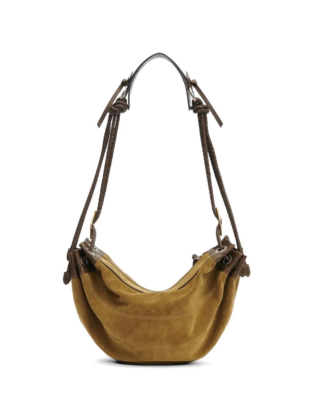  Isabel Marant Medium Maia Half-moon Braided Shoulder Bag - Neutrals 