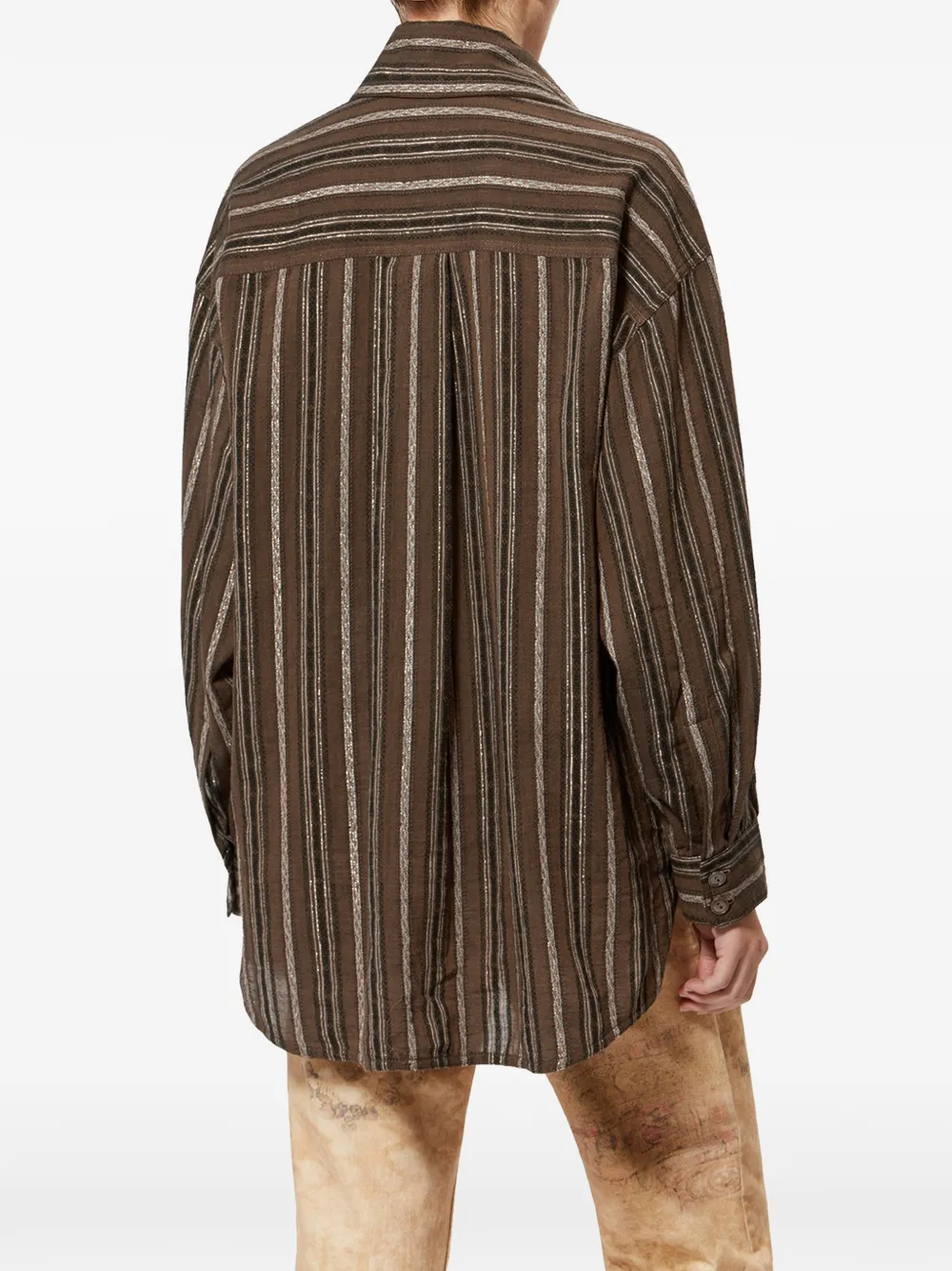 ISABEL MARANT Chelia gestreepte blouse Bruin