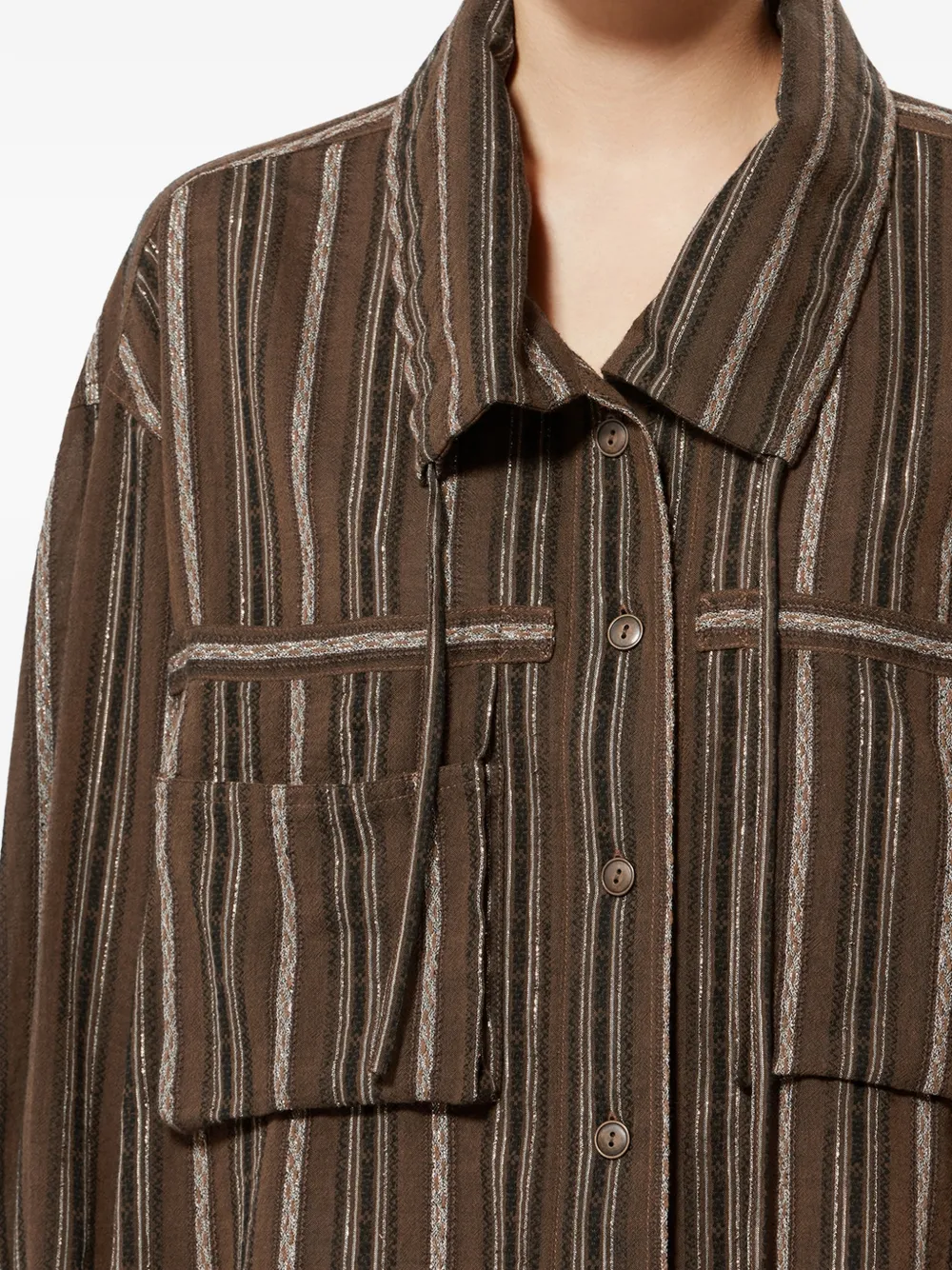 ISABEL MARANT Chelia gestreepte blouse Bruin