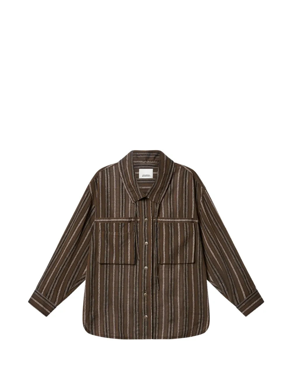ISABEL MARANT Camicia Chelia a righe - Marrone