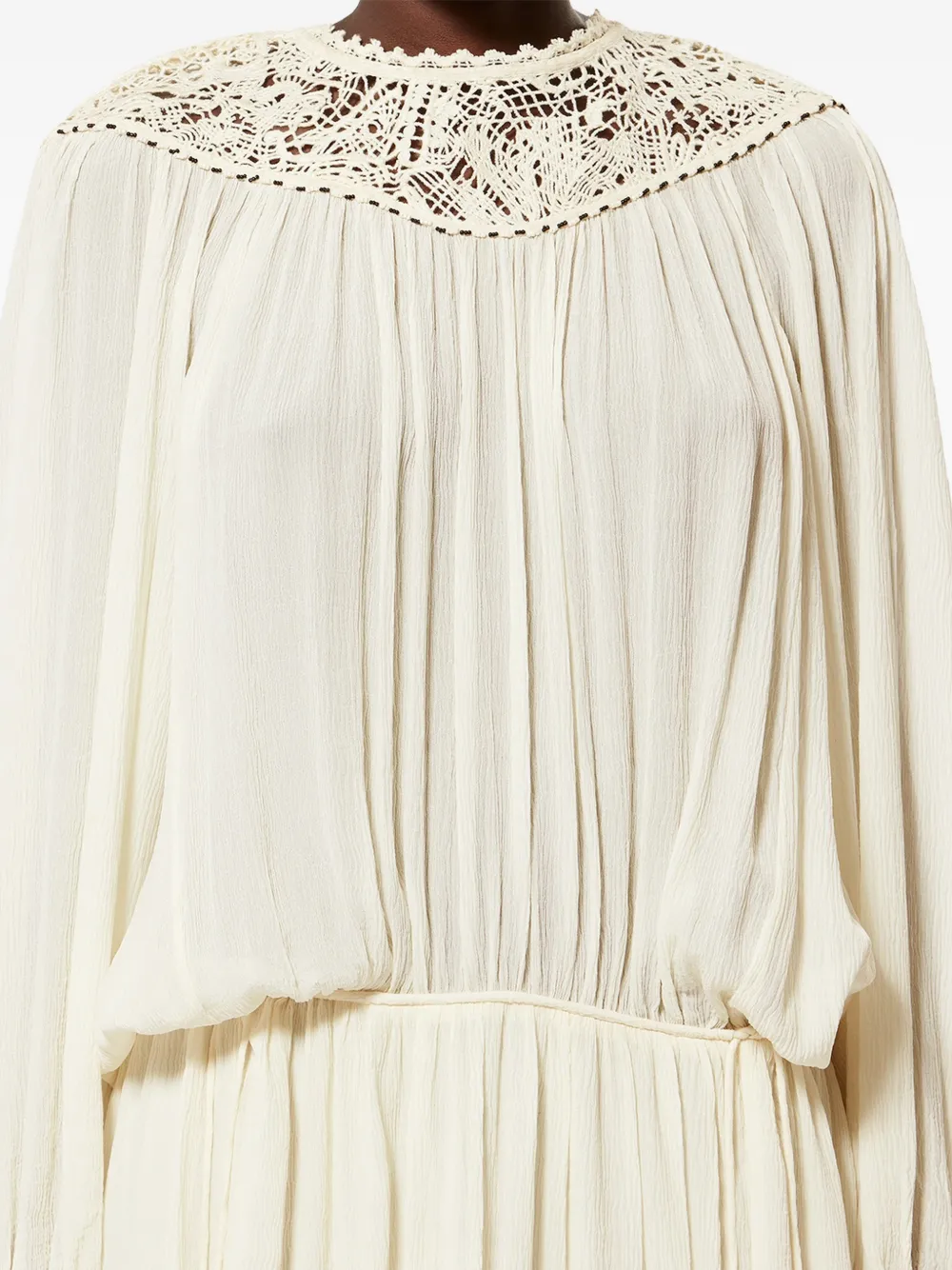 ISABEL MARANT Nydia zijden midi-jurk Beige