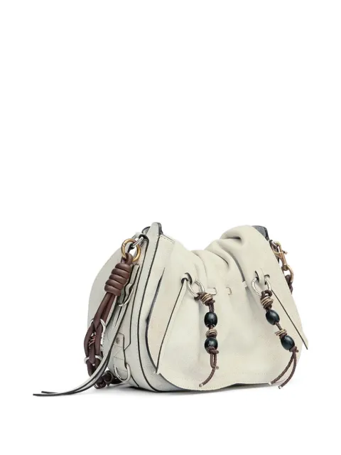 ISABEL MARANT Bolton ruched bead-embellished shoulder bag