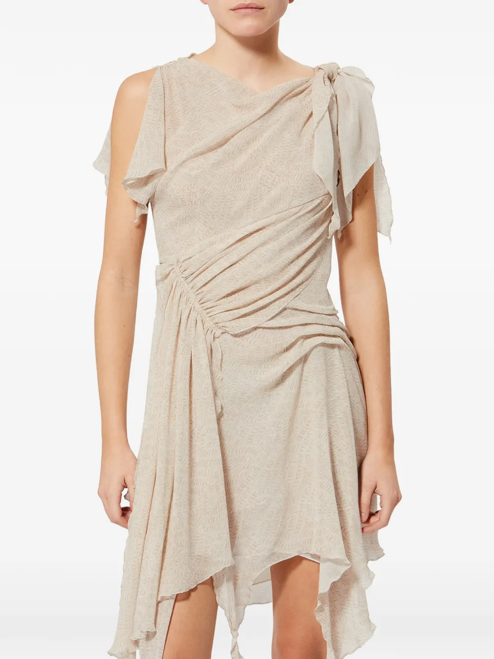  Isabel Marant Trysha Ruffled Mini Dress - Neutrals 