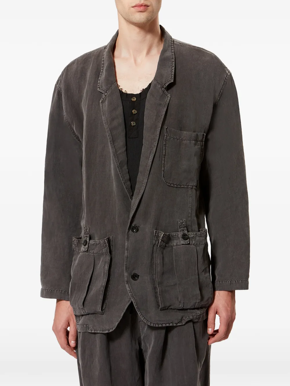 MARANT Stan blazer met zak met knopen Grijs