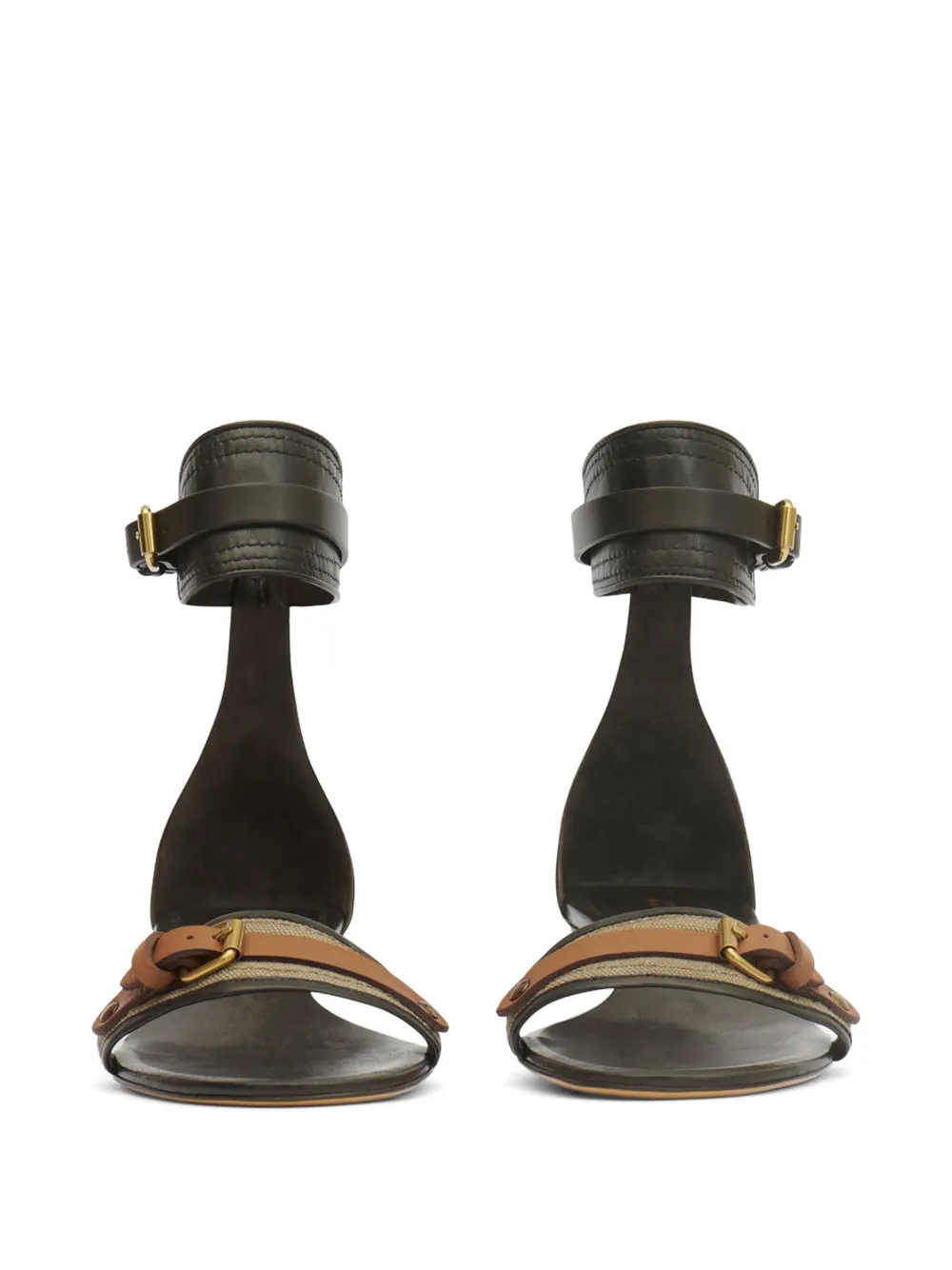 ISABEL MARANT Edony sandalen met open neus en enkelbandje Groen