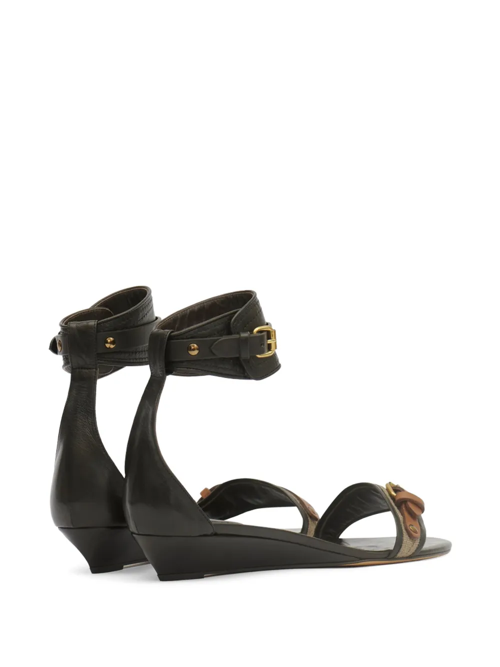 ISABEL MARANT Edony sandalen met open neus en enkelbandje Groen