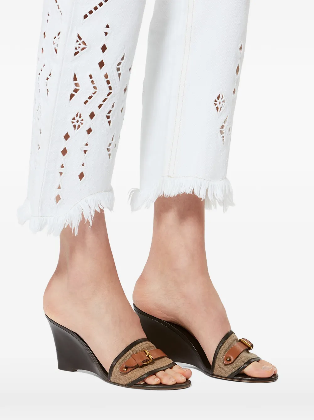 ISABEL MARANT Abryel sandalen met open neus Groen