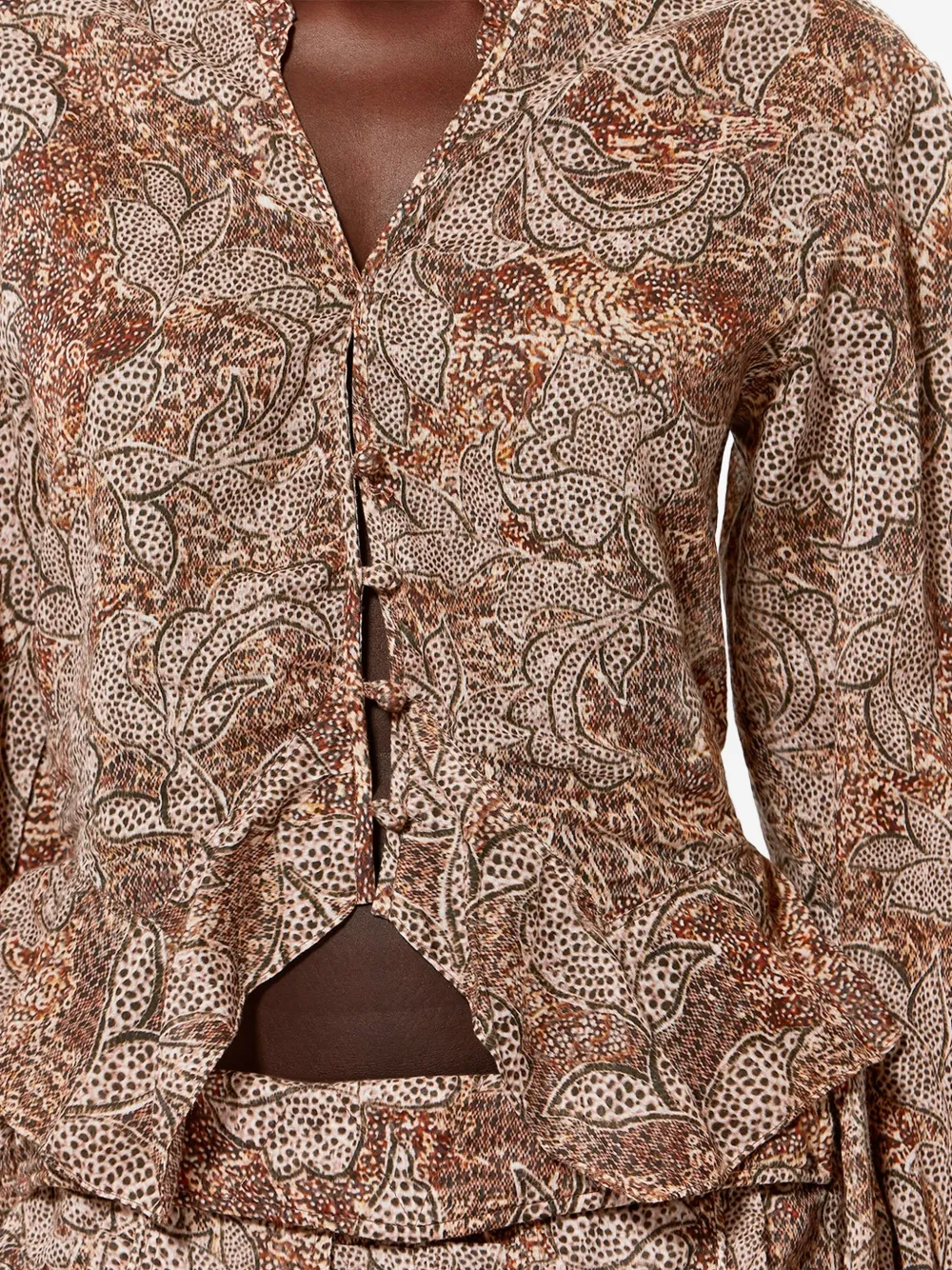 ISABEL MARANT Celeny blouse met bloemenprint Beige
