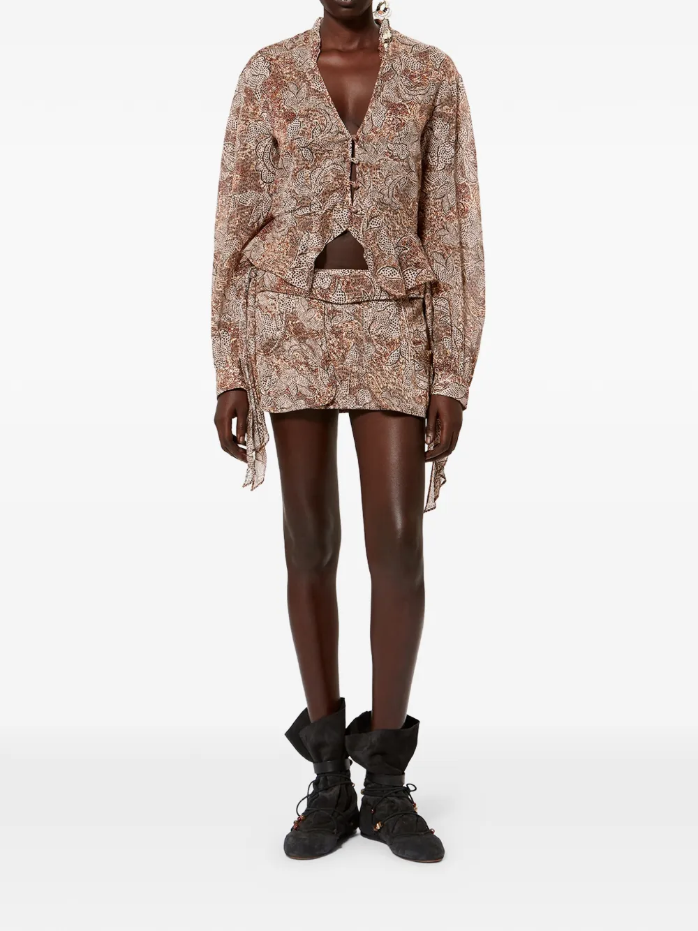  Isabel Marant Celeny Floral-pattern Blouse - Neutrals 