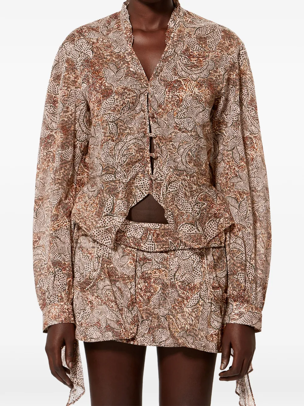  Isabel Marant Celeny Floral-pattern Blouse - Neutrals 