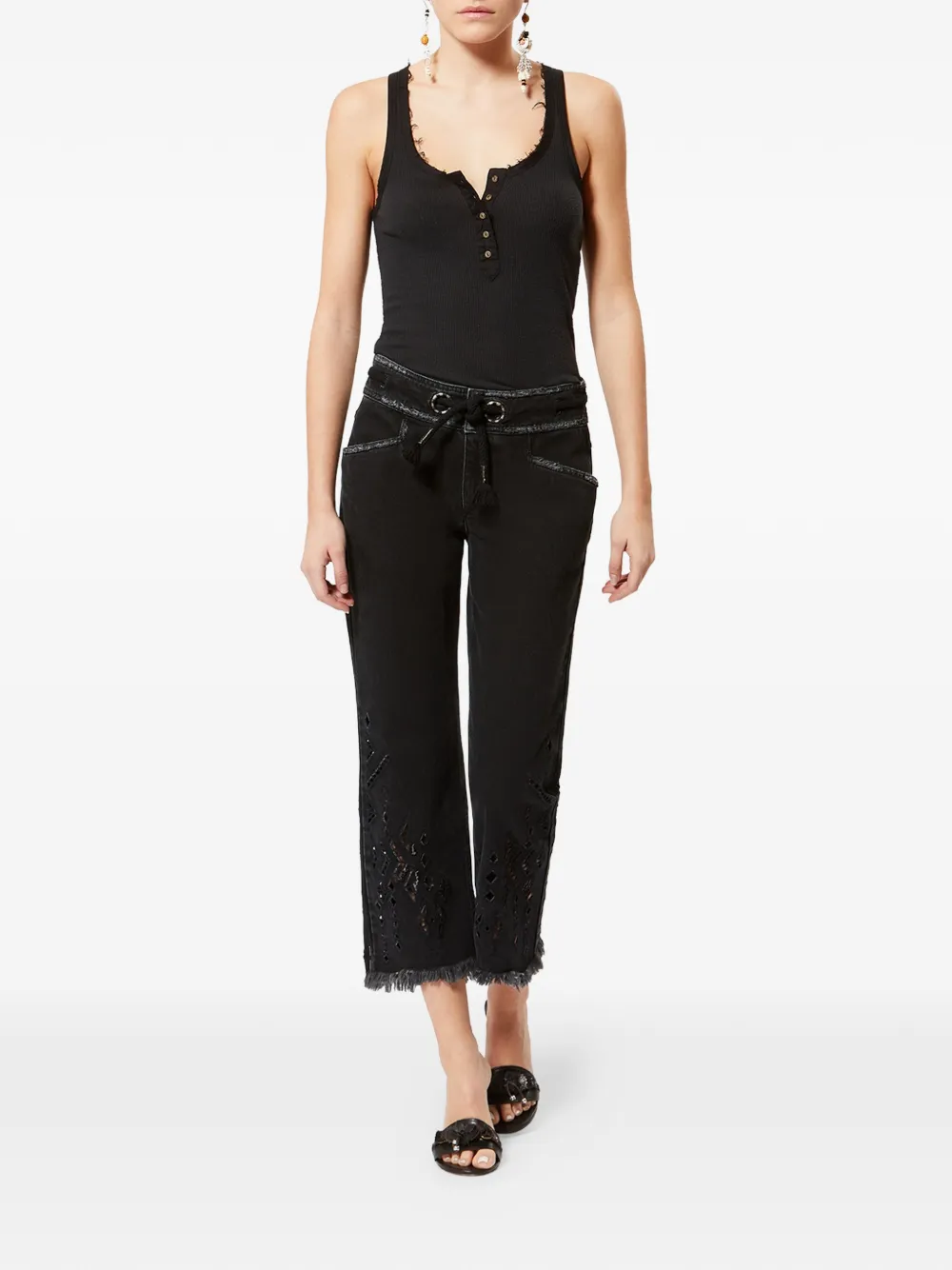  Isabel Marant Helma Button-fastening T-shirt - Black 