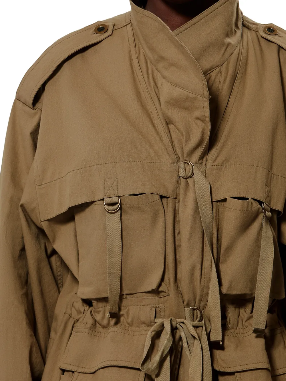 ISABEL MARANT Beriza jack met cargo zakken Bruin