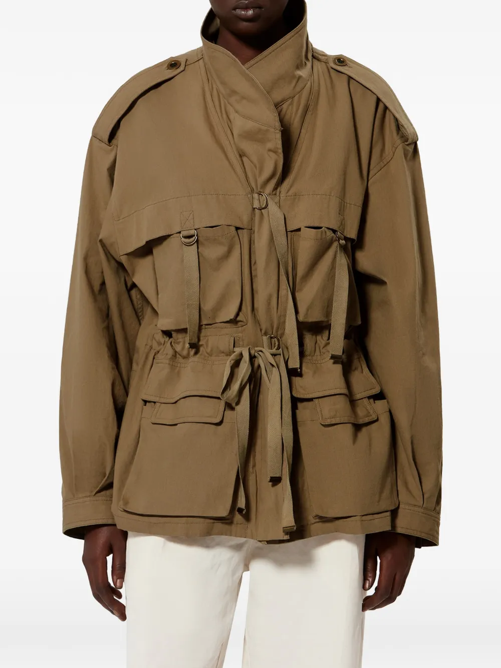ISABEL MARANT Beriza jack met cargo zakken Bruin