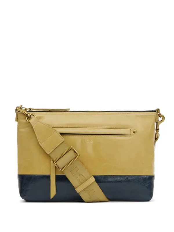 Isabel Marant Nessah Shiny Leather Shoulder Bag in Neutrals