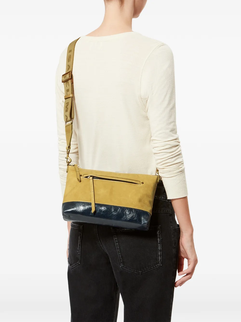  Isabel Marant Nessah Two-toned Woven Cross Body - Neutrals 