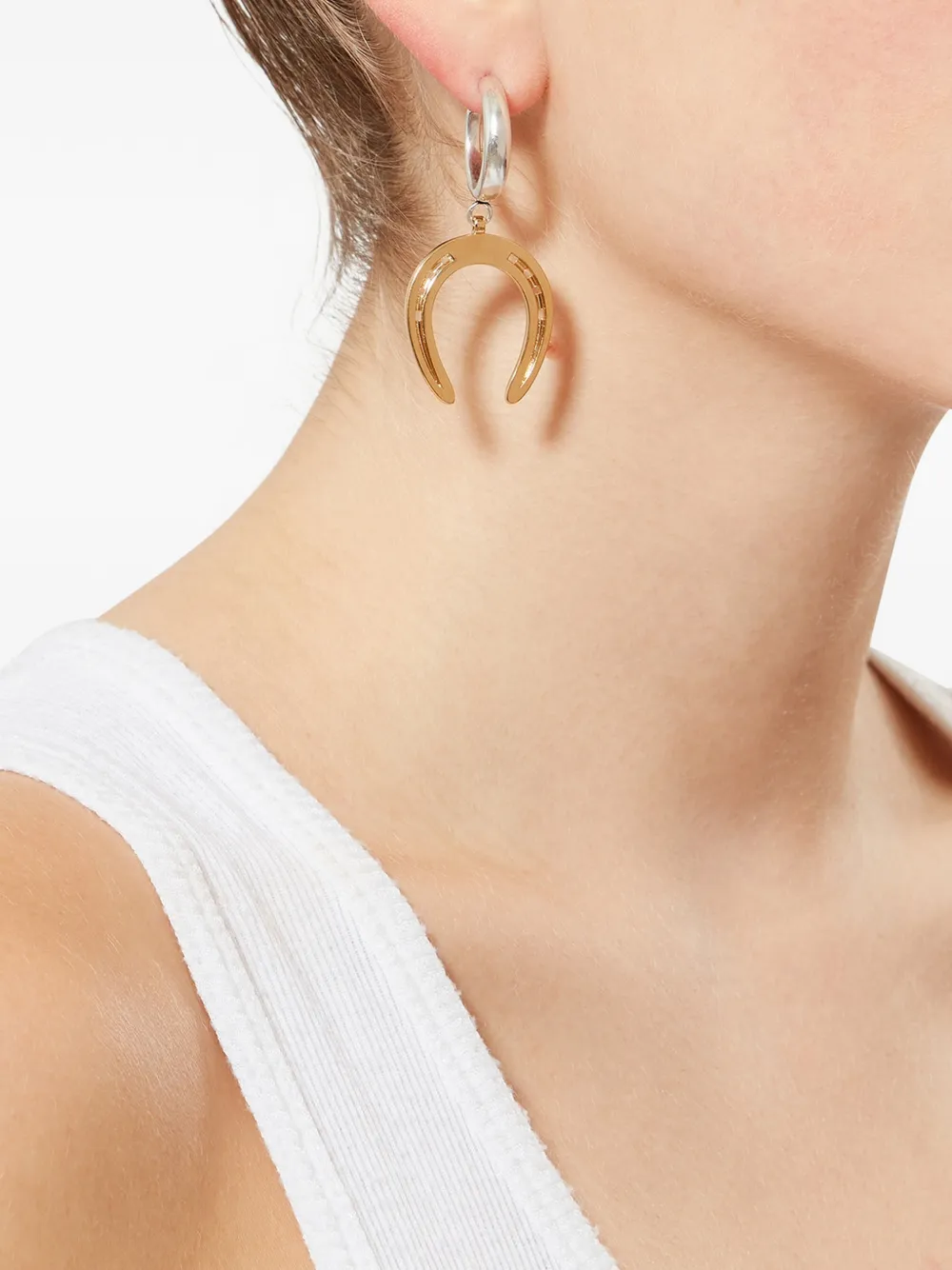 ISABEL MARANT Byrne horseshoe hoop earrings - Gold