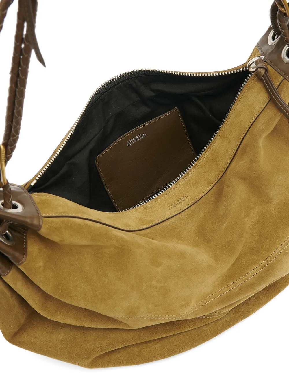 ISABEL MARANT Maia grote kalfsleren schoudertas Beige