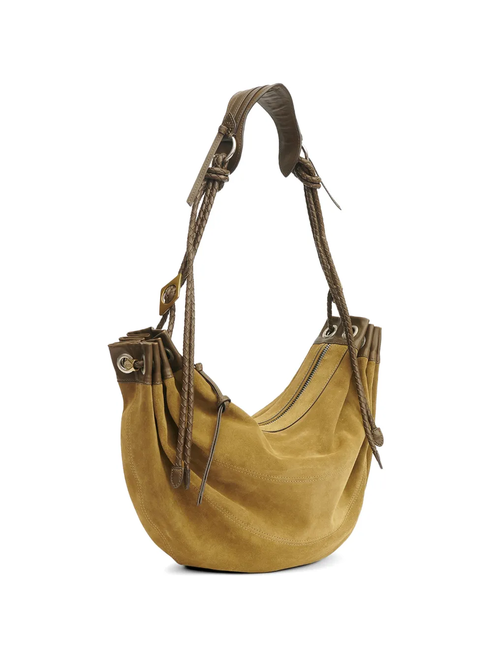  Isabel Marant Large Maia Half-moon Braided-strap Shoulder Bag - Neutrals 