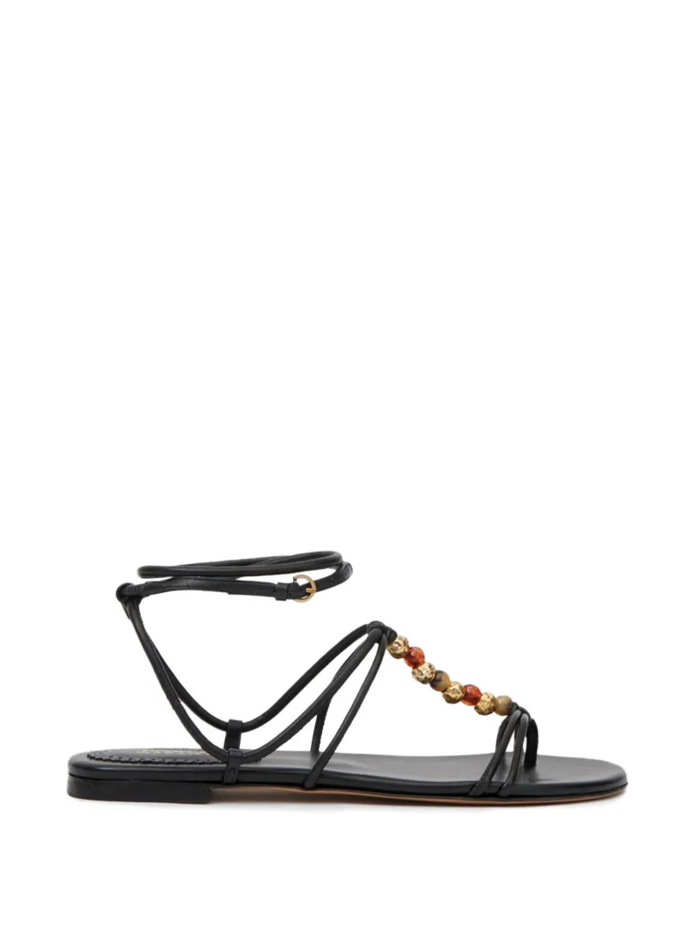 Isabel Marant Yctoria Sandalen Mit Perlenriemen In Black