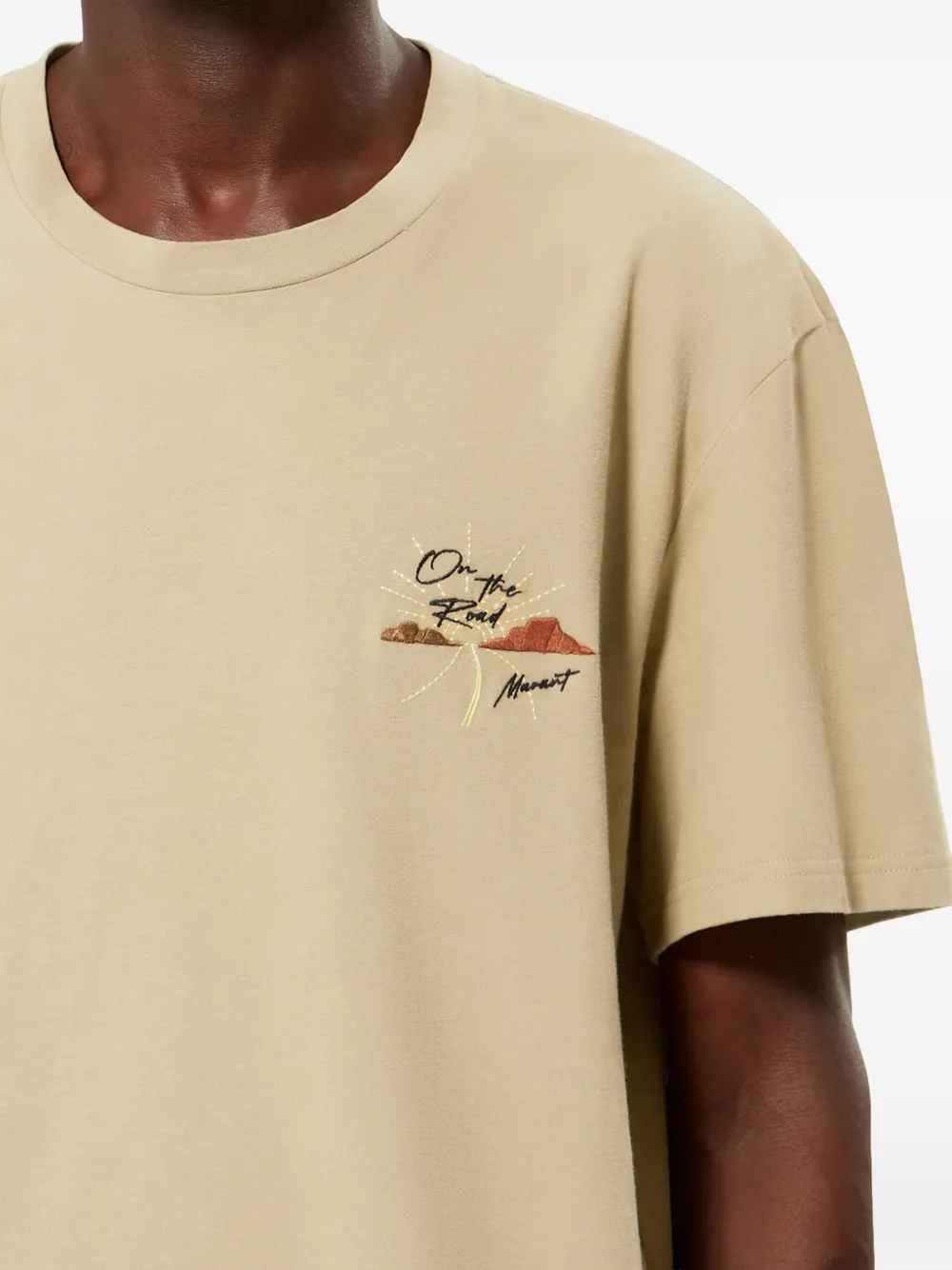 MARANT Honore T-shirt met borduurwerk Beige