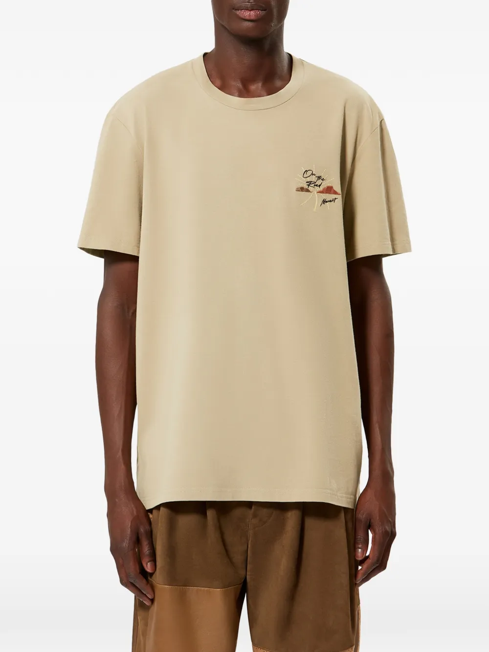 MARANT Honore T-shirt met borduurwerk Beige
