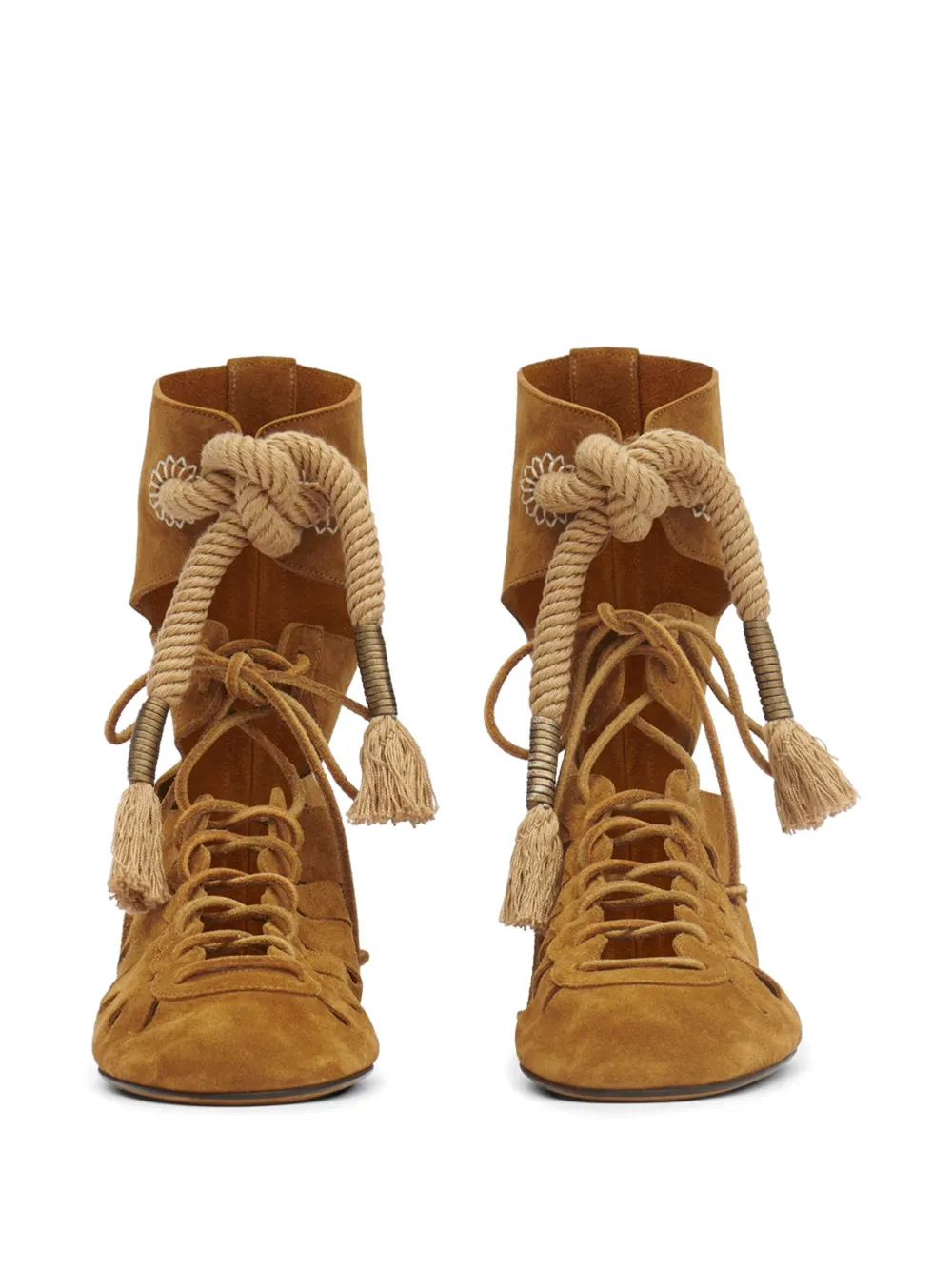 ISABEL MARANT Liade laarzen met open neus Bruin