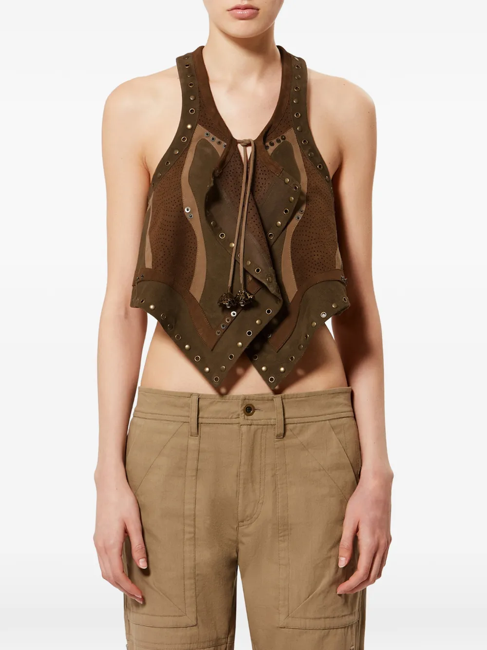 Kelby Asymmetrical Patchwork Vest