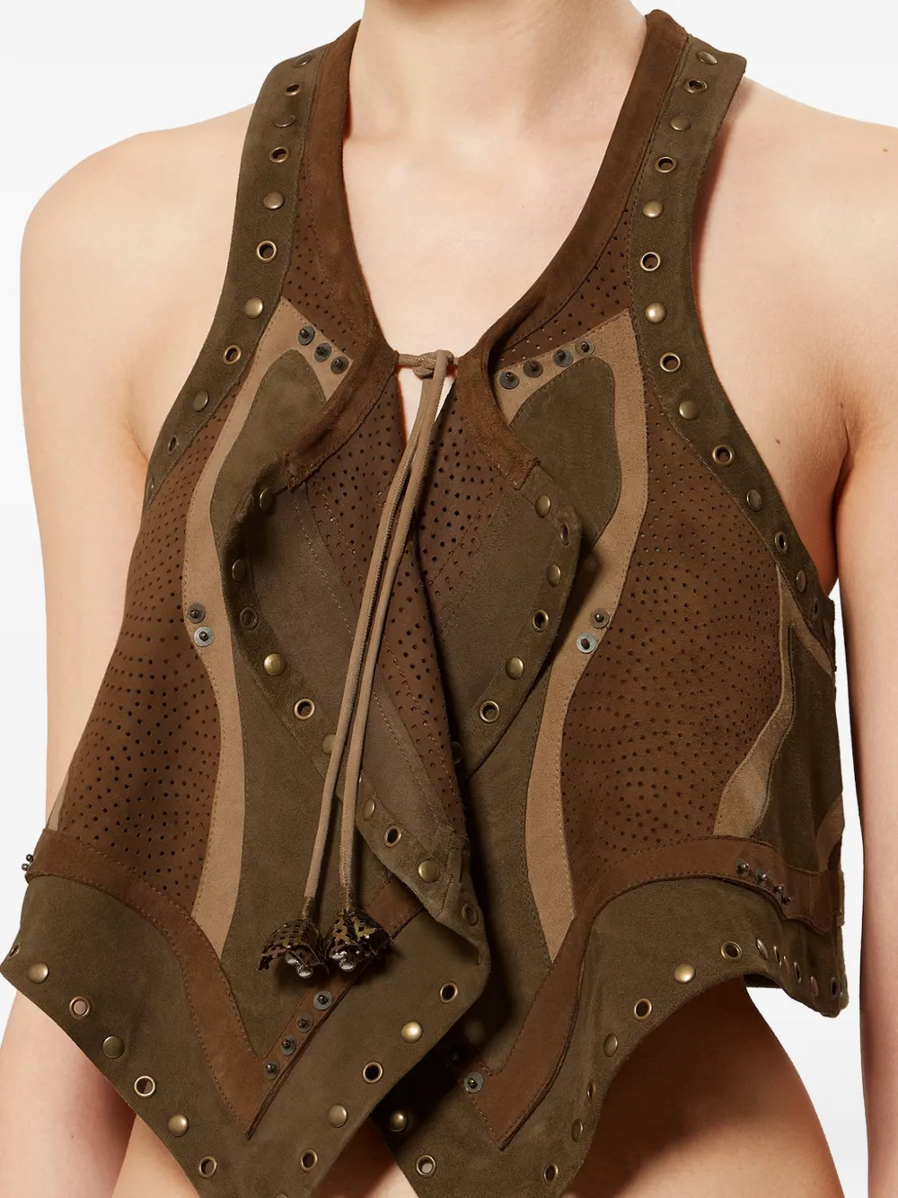 Kelby Asymmetrical Patchwork Vest
