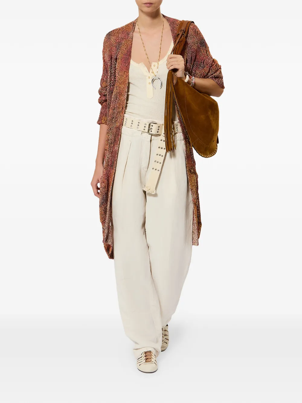 ISABEL MARANT Hanae lang vest Oranje