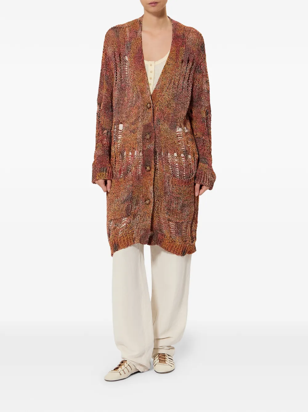 ISABEL MARANT Hanae lang vest Oranje