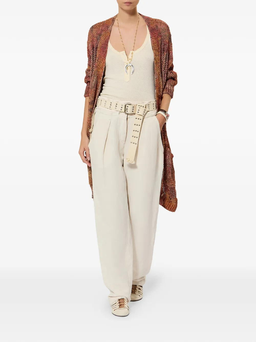 ISABEL MARANT Hanae lang vest Oranje