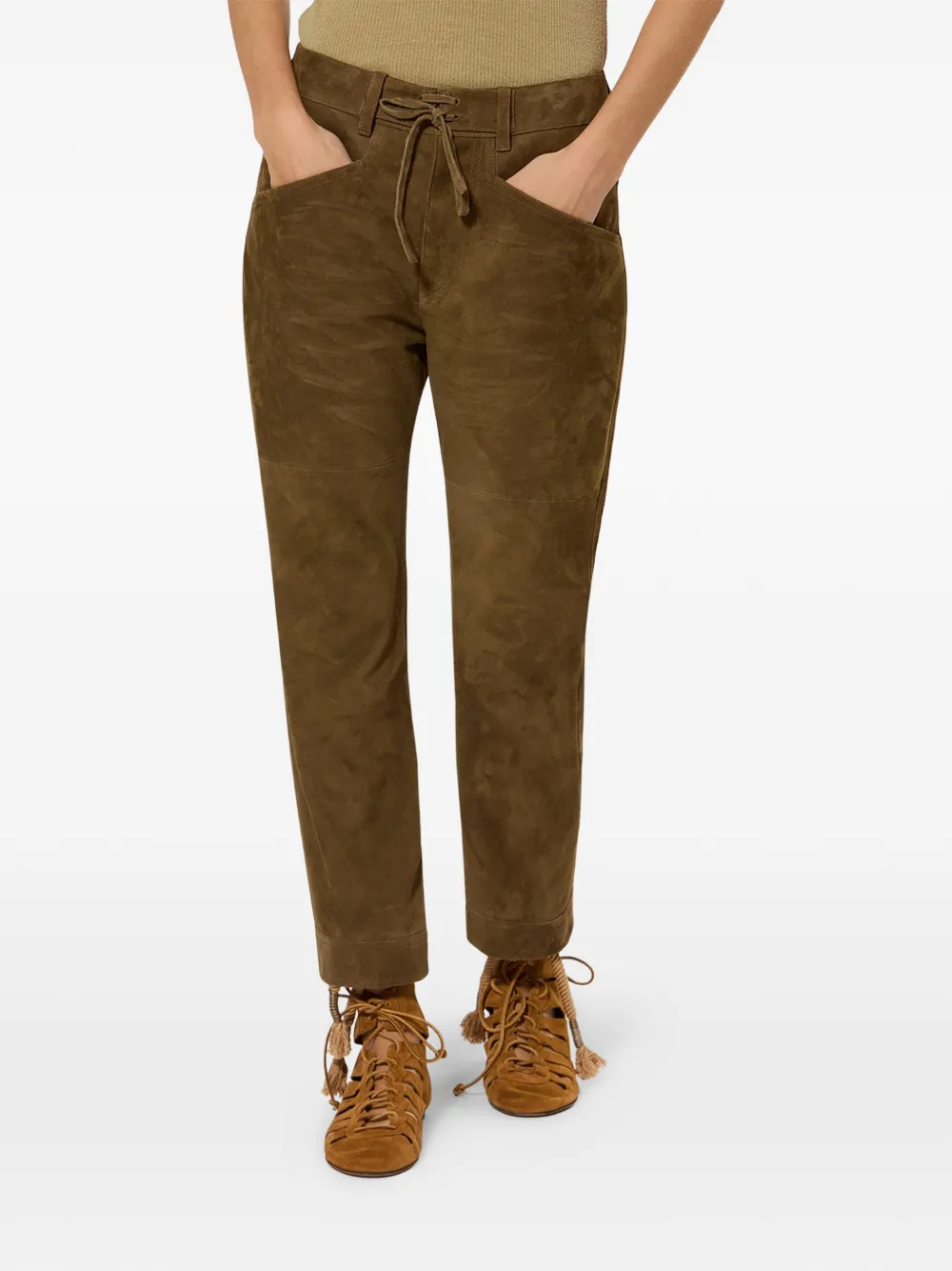  Isabel Marant Leather Trousers - Brown 