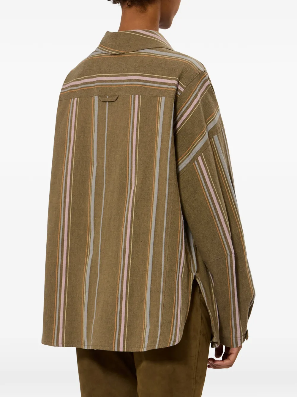 ISABEL MARANT Rasmia gestreept jack Groen